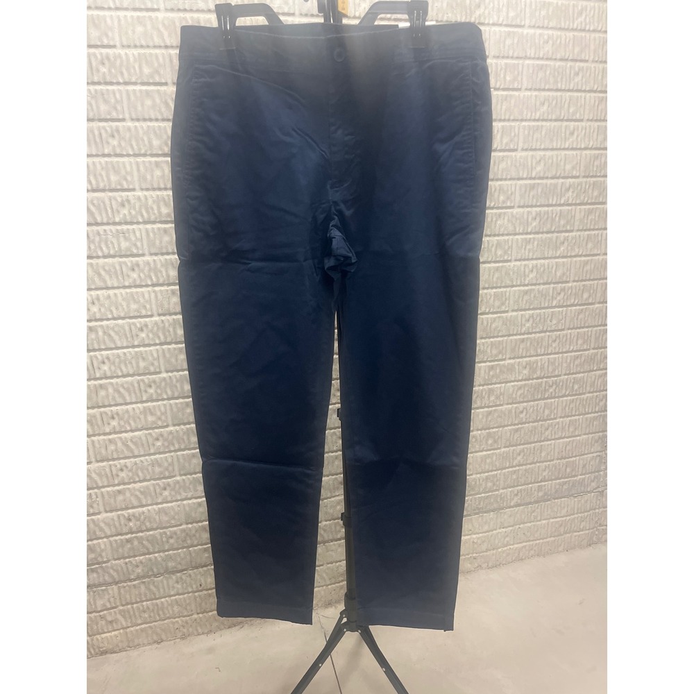 Free Assembly Mens Core Chino Pants Dark Navy Blue Straight Leg 34x30 NEW